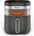 Moulinex Easy Fry Infrared, Friggitrice ad Aria 7L, Doppia Resistenza, Riscaldamento 2 Volte Più Veloce, Cottura Rapida, Lavabile in Lavastoviglie, Finestra di Osservazione, Colore Coal Grey, EZ832H(Grigio)