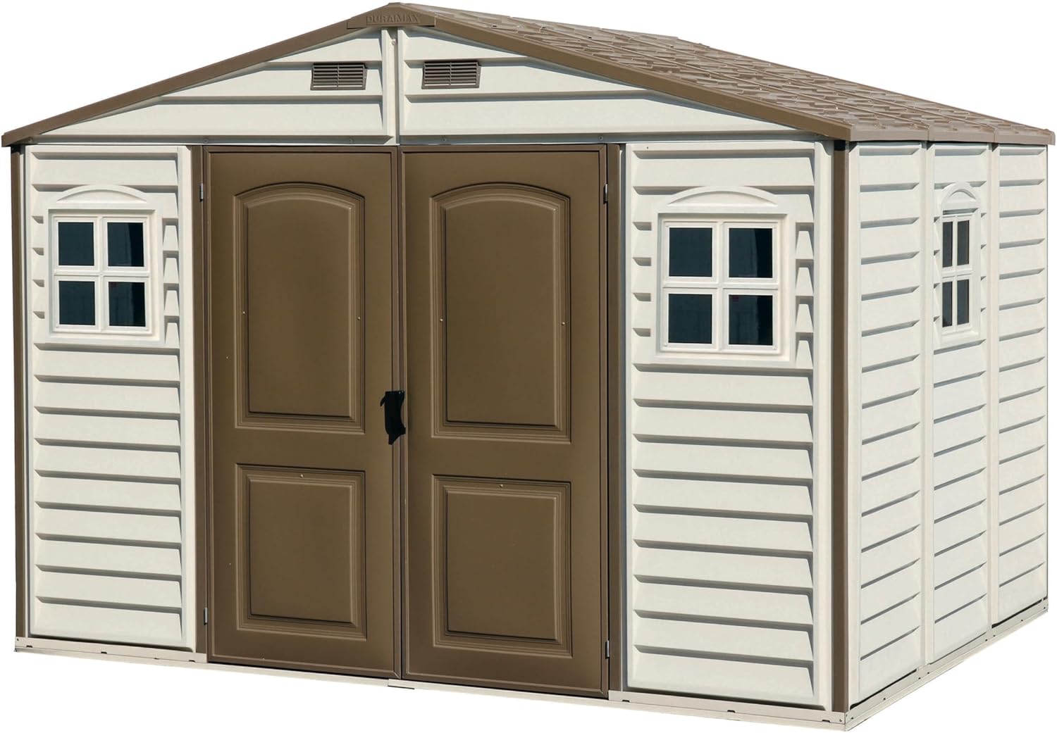 Duramax (30214-4) Capanno in vinile con lati in legno V2, 10 x 8 piedi, colore: avorio/marrone