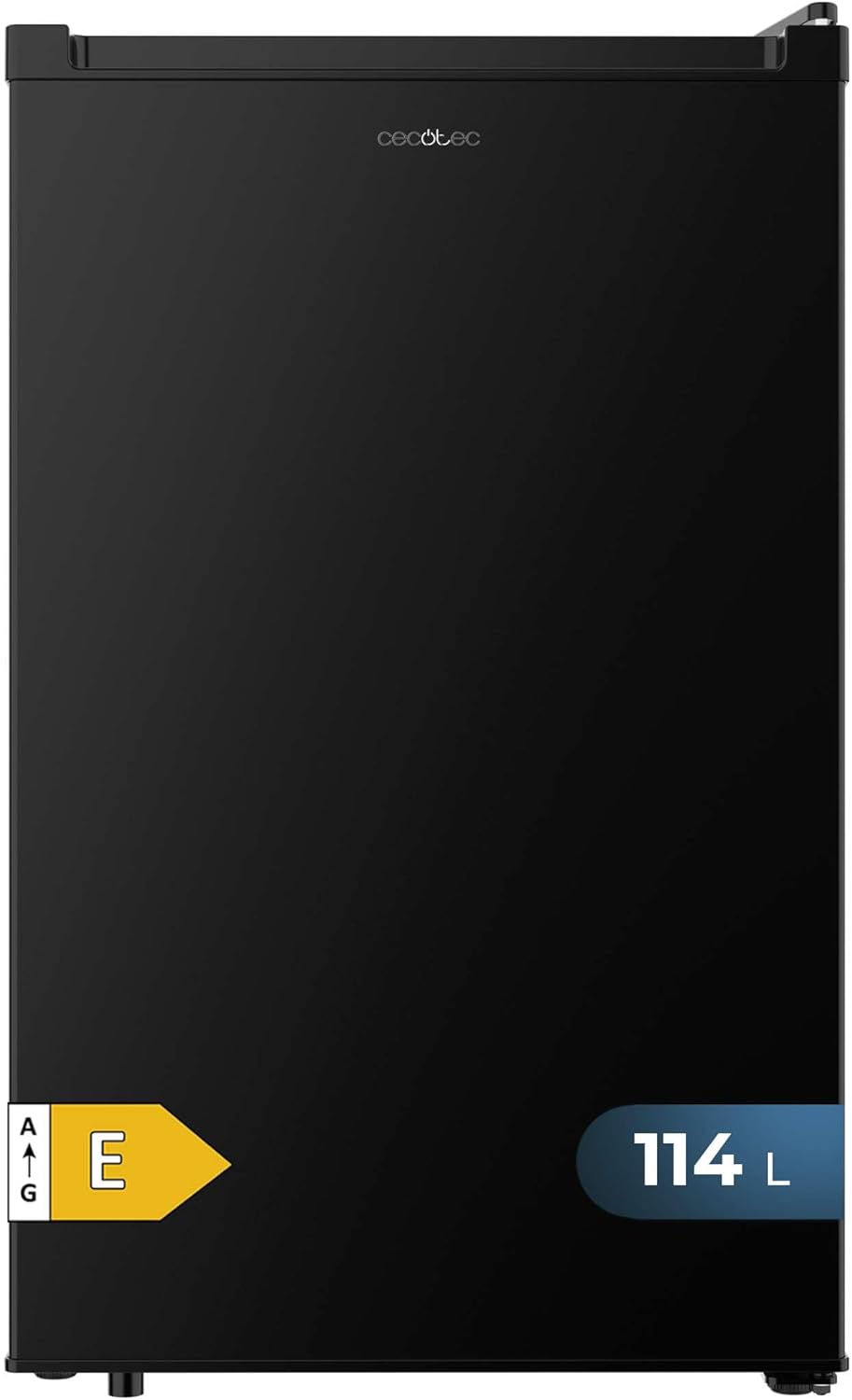 Cecotec Mini Frigorifero Bolero CoolMarket TT 114L Black. Capacità 114 L, Classe Energetica E, Porta Reversibile, Conservazione Ottimale, Luce LED, Controllo Meccanico, Humidity Box, Funzione Defrost(Nero)