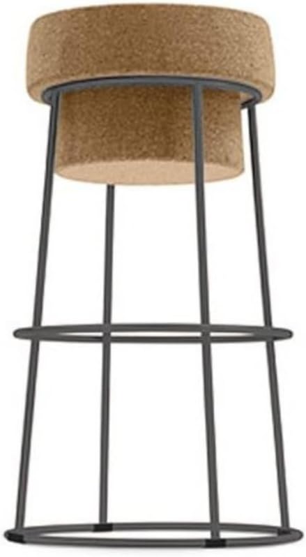 ZStyle Sgabello Bouchon Tappo Bottiglia In Sughero e Metallo - Champagne - Spumante - Originale Domitalia -Gabbietta - Moderni - Design - Bar Vino Enoteca (L 40 x P 40 x H 66 cm, Ruggine)