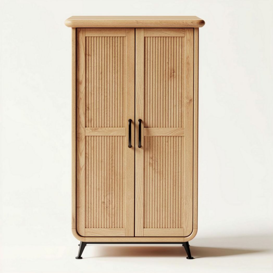 Armadio in legno per riporre oggetti in soggiorno – 80 x 40 x 180 cm