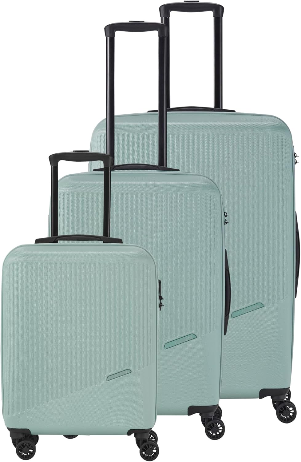 travelite set di valigie a 4 ruote 3 pezzi misure L/M/S, serie di valigie BALI: Trolley in ABS a guscio rigido con serratura a combinazione TSA