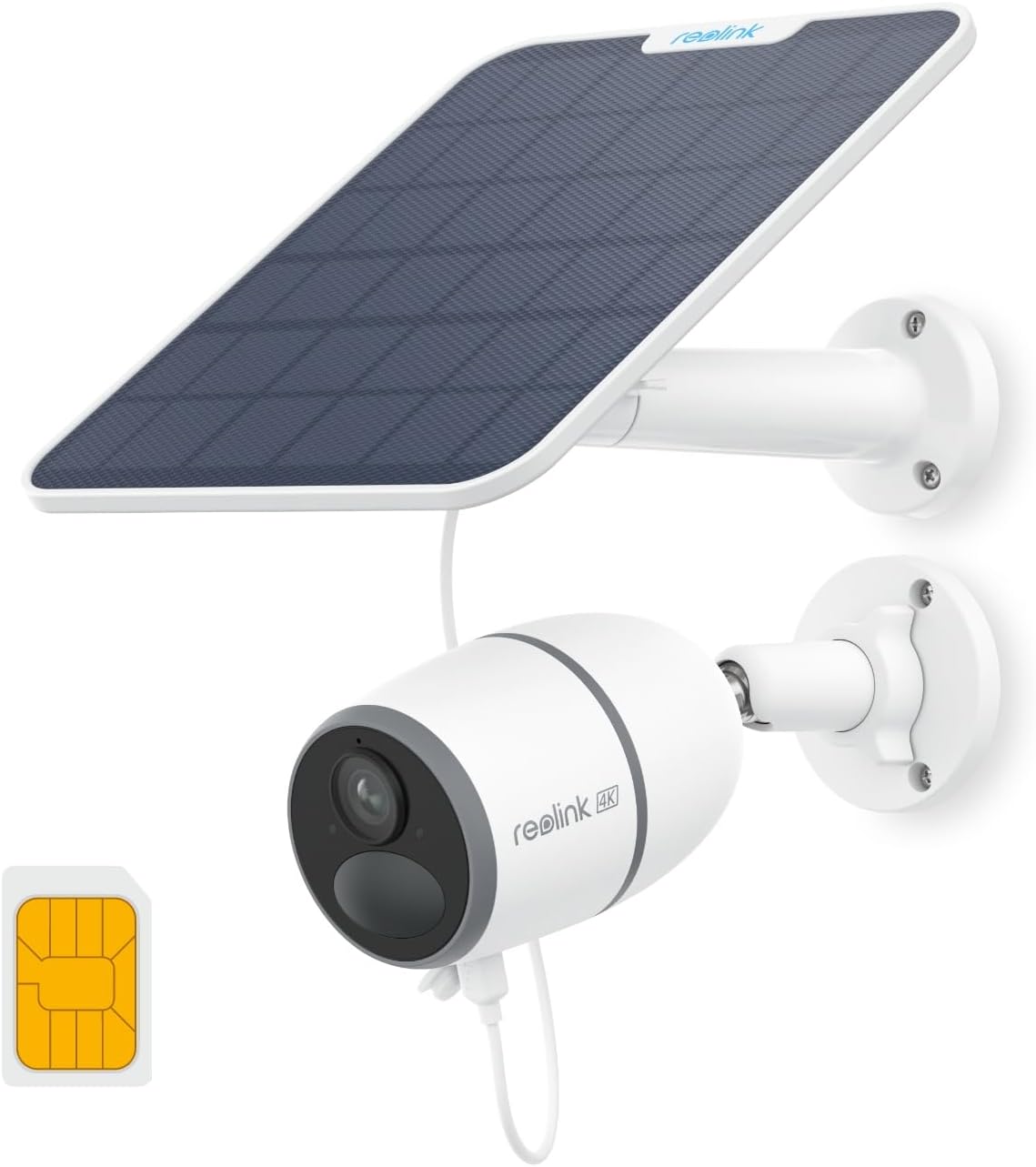 Reolink Telecamera 4G SIM con Pannello Solare, 4K Videosorveglianza da Esterno Senza Fili, Batteria Ricaricabile, Rilevamento Smart di Persone/Veicoli/Animali, Audio a 2 Vie, Accesso Remoto, Go Ultra