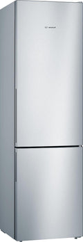 Bosch KGV39VLEAS Serie 4, Frigorifero combinato da libera installazione, LowFrost, Cassetti VitaFresh, Luce LED, Acciaio, 201x60 cm