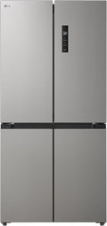 LG GMM41MSBEM Frigorifero 4 Porte Slim, Capacità 474L, Total No Frost con Multi Air Flow, Cassetto Zero Gradi Convertibile Fresh Switch, Ripiani in Vetro Temperato, Illuminazione LED, Classe E, Silver