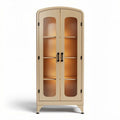 Armadio in metallo con porte in vetro per uso domestico – 50 x 30 x 160 cm