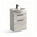 Mobile lavabo con due cassetti per bagno - materiale in mdf - 60 x 45 x 85 cm