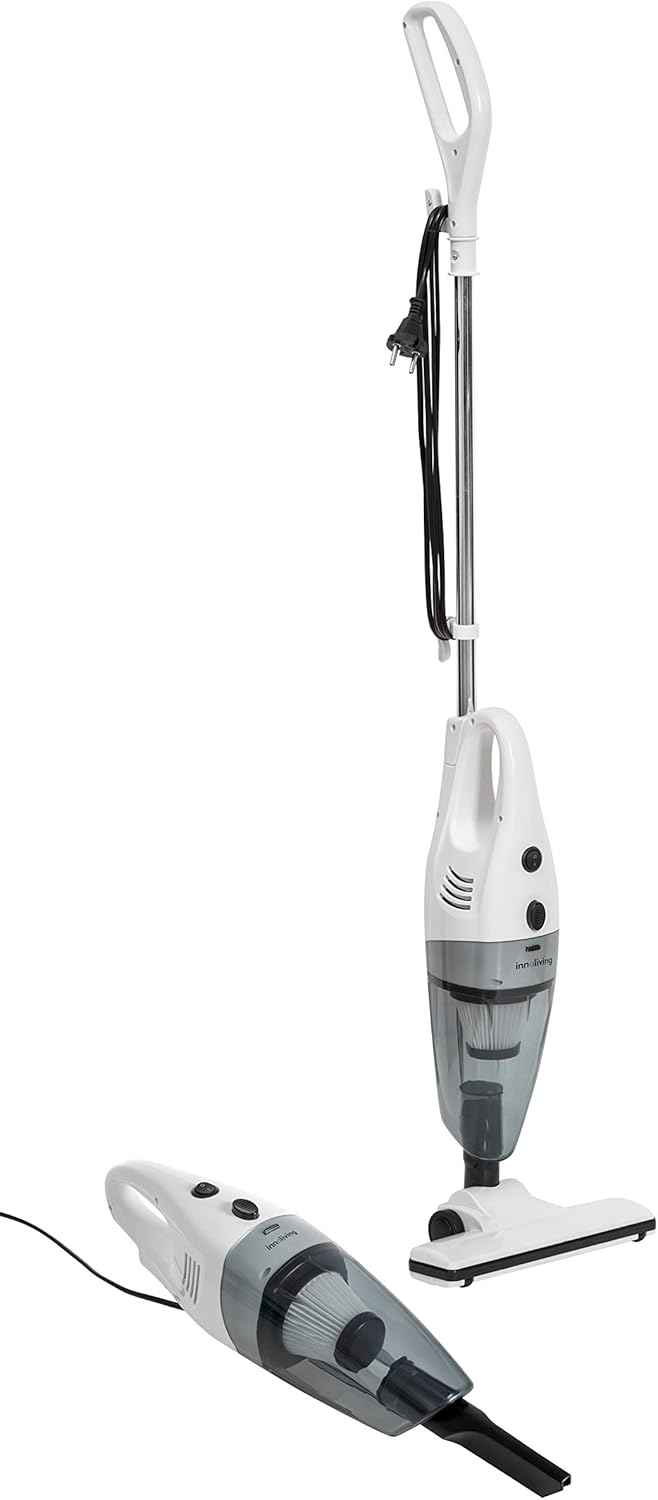 Innoliving HEPA Aspirapolvere per uso generico 2-in-1 INN-651 2 in 1 senza sacco, bianco, 0.8 litri, 240 decibeles
