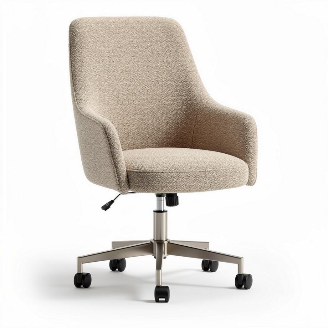 Sedia girevole imbottita in tessuto per ufficio – 60 x 60 x 90 cm