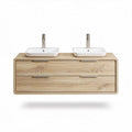 Mobile lavabo in legno con doppi lavabi per bagno – 120 x 50 x 30 cm