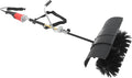 Spazzaneve elettrico 2 in 1 con ventilatore, scopa a motore portatile, larghezza spazzola 55 cm, spazzaneve soffiatore per la pulizia di prato, foglie, erba artificiale