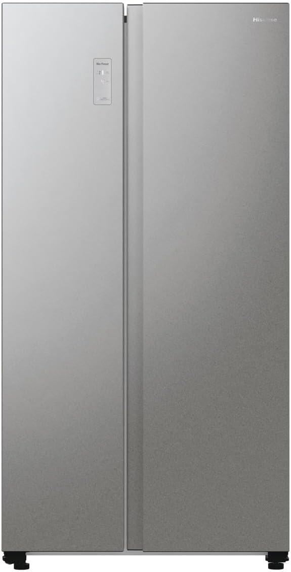 Hisense RS711N4ACE Frigorifero Side by Side, Grande capactià 550 litri, Inox, Total No Frost, Convert active zone, Classe E, Motore Inverter, Controllo Elettronico Touch, Cassetto Fresh Crisper