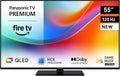 Panasonic Premium TV-55W85BEZ, Serie W85B, 55 Pollici, Smart TV QLED 4K Ultra HD, 2025, 120Hz, Fire TV, Dolby Vision e Atmos, Modalità Game Extreme, Controllo Vocale Alexa, AirPlay, Bluetooth, Nero