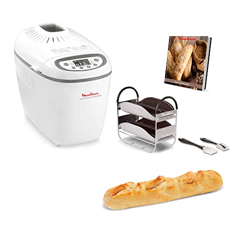 Moulinex OW6101 Home Bread Baguette Macchina del Pane, 1650 W, 1.5 kg, 16 Programmi Automatici, 3 Velocità, Schermo LCD, Macchina per Pane, Pizza, Pasta, Dolci, Marmellate, Ricettario Incluso : Amazon.it: Casa e cucina(20 programmi automatici)