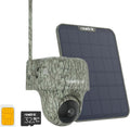 Reolink 4K Telecamera 4G Sim da Esterno Senza Fili con Batteria, 360° PTZ Fototrappola Infrarossi Invisibili, Audio a 2 Vie, Riconoscimento degli Animali, Accesso Remoto, Go Ranger PT+Pannello Solare