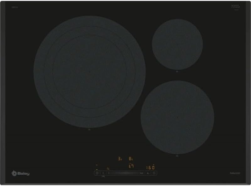 Balay 3eb977lh Placca Antracite Integrata 70 Cm Piastra Con Zona A Induzione 3 Zone