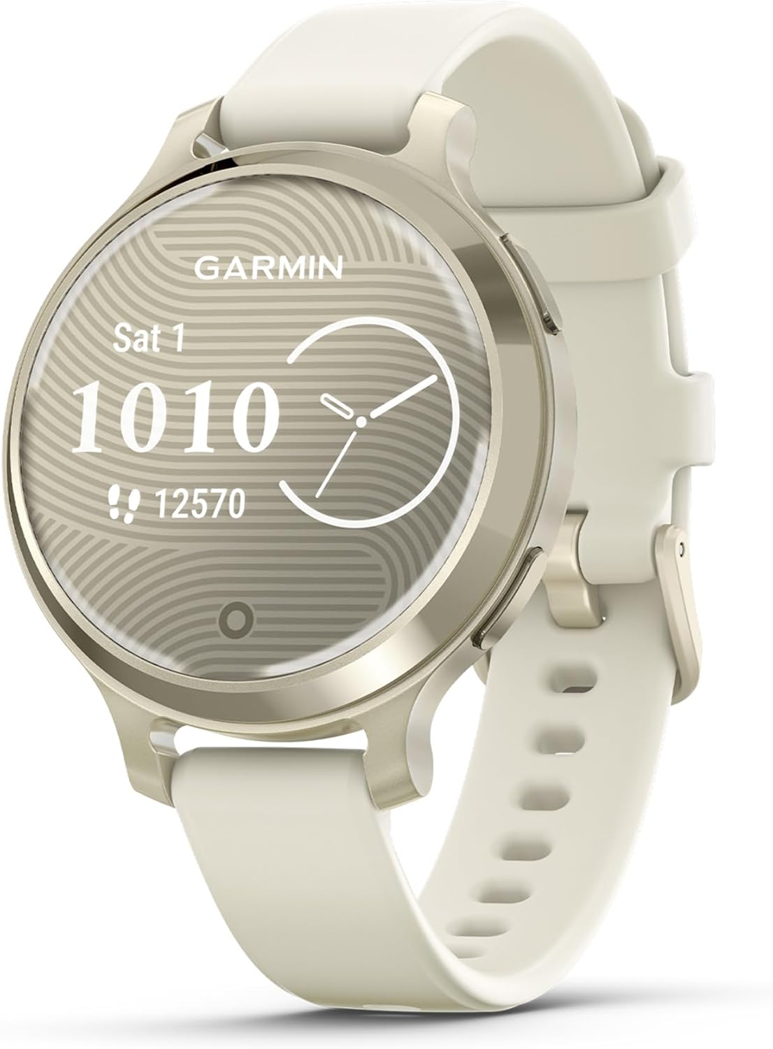 Lily 2 Active, Smartwatch per Donne, Elegante e Compatto, 38mm, Display LCD 1.3'', Quadrante decorato, GPS, Notifiche, Autonomia 9 giorni, Lunar Gold  Bone