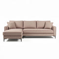 Divano angolare in tessuto per soggiorno – 220 x 90 x 85 cm