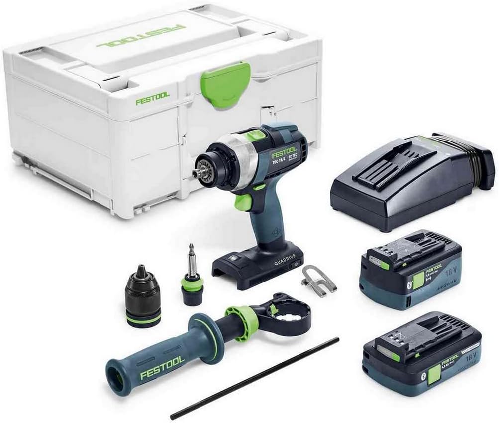 Festool Trapano avvitatore a batteria QUADRIVE TDC 18/4 5,0/4,0 I-Plus