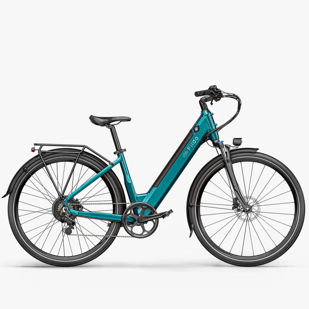 2025 Fiido C11 E-Bike urbano leggero(Blu smeraldo | 155 cm (5'1) - 195 cm (6'5))