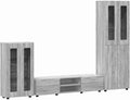 Generico Set Mobile TV con cassetto Grigio Sonoma Legno Multistrato,Mobili,Set di mobili,Set di mobili per Salotto,Grigio,99.91 kg,3397980