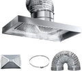 2m Pipe, Cappa da Cucina da 10 Pollici a Basso Rumore, aspiratore Domestico ad Alta Potenza, Ventilatore Potente, Raccolta fumi in Cucina, Semplice Gestione dell'olio