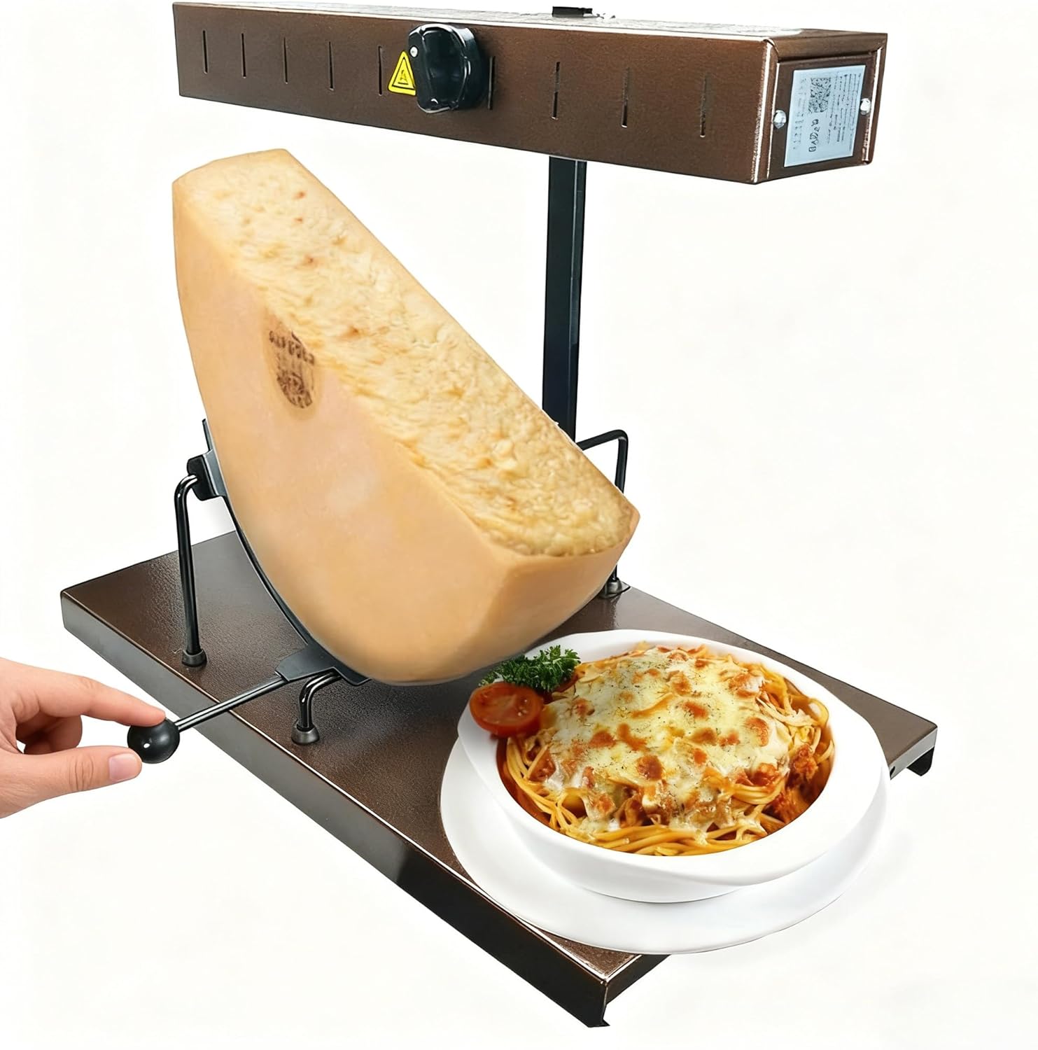 Mezza Forma di Formaggio per Raclette, Scioglitore Elettrico per Formaggio per Raclette Commerciale E Domestico, Scioglitore di Formaggio a Riscaldamento Rapido con Angolo Regolabile