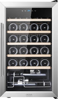 Cecotec Enoteca 24 Bottiglie - Frigorifero per Vini Bolero GrandSommelier 2450 Inox Compressor. Temperatura regolabile di 5-18 °C, alte prestazioni, funzionamento silenzioso e senza vibrazioni