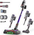 Aspirapolvere Senza Fili, 600W/58000Pa, Scopa Elettrica Senza Fili 75 Min, Aspirapolvere Senza Filo con LED Touchscreen, Autoportante Anti-Avvolgimento per Tappeti/Pavimenti/Peli Animali